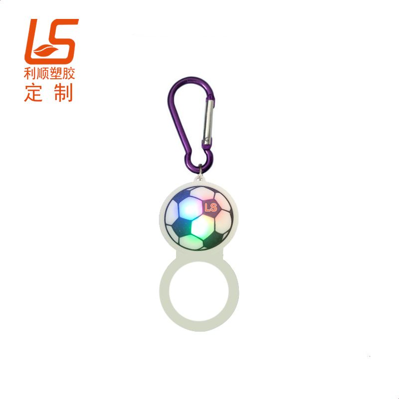 定制硅膠登山水瓶扣 LED夜間安全燈掛扣發(fā)光水瓶扣 (1)